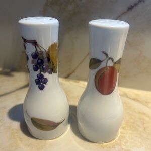 Royal Worcester Evesham Salt and Pepper Shakers